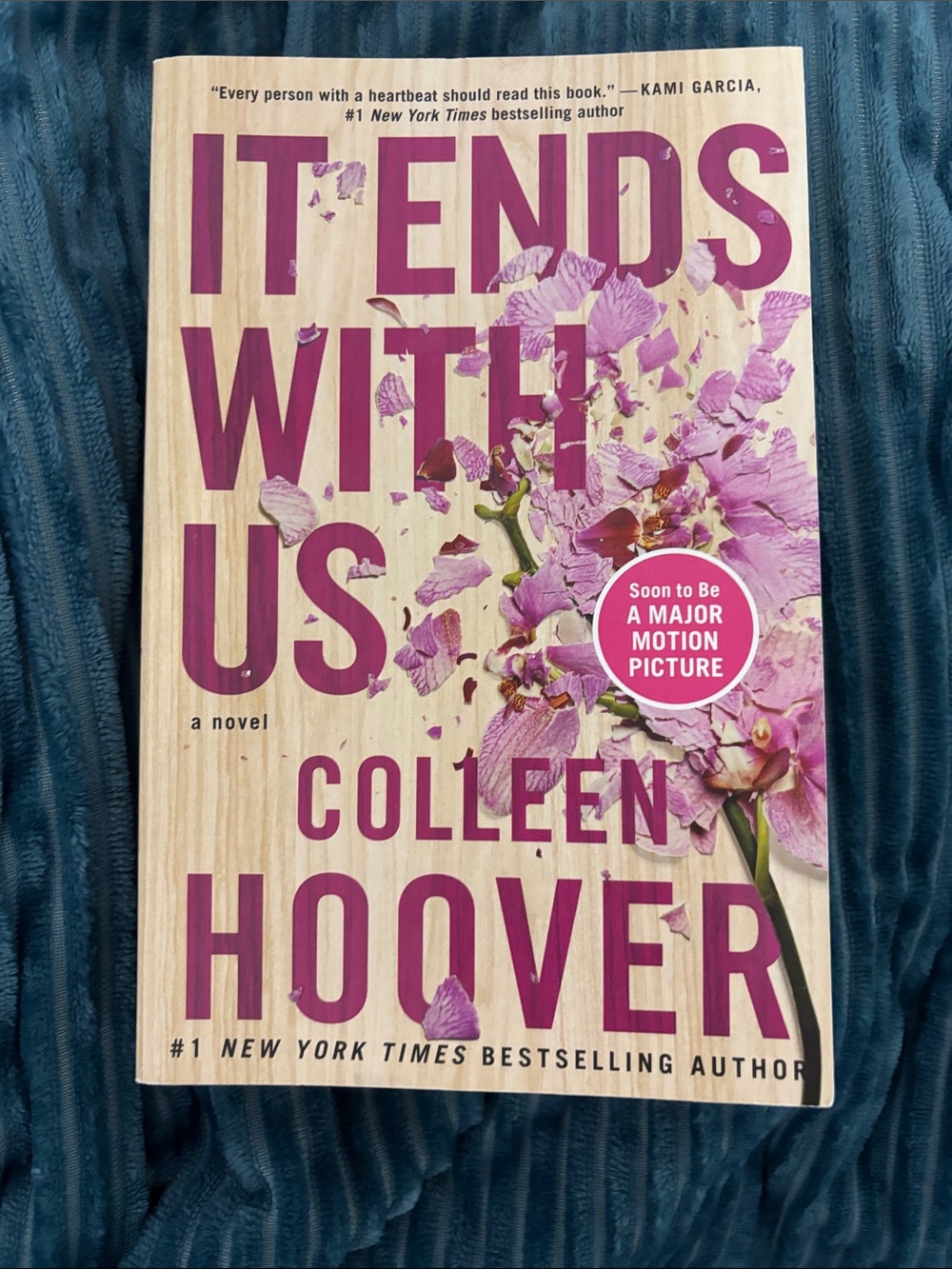 It Ends With Us Paperback Coffee Table Book - Pink Floral Cover by
